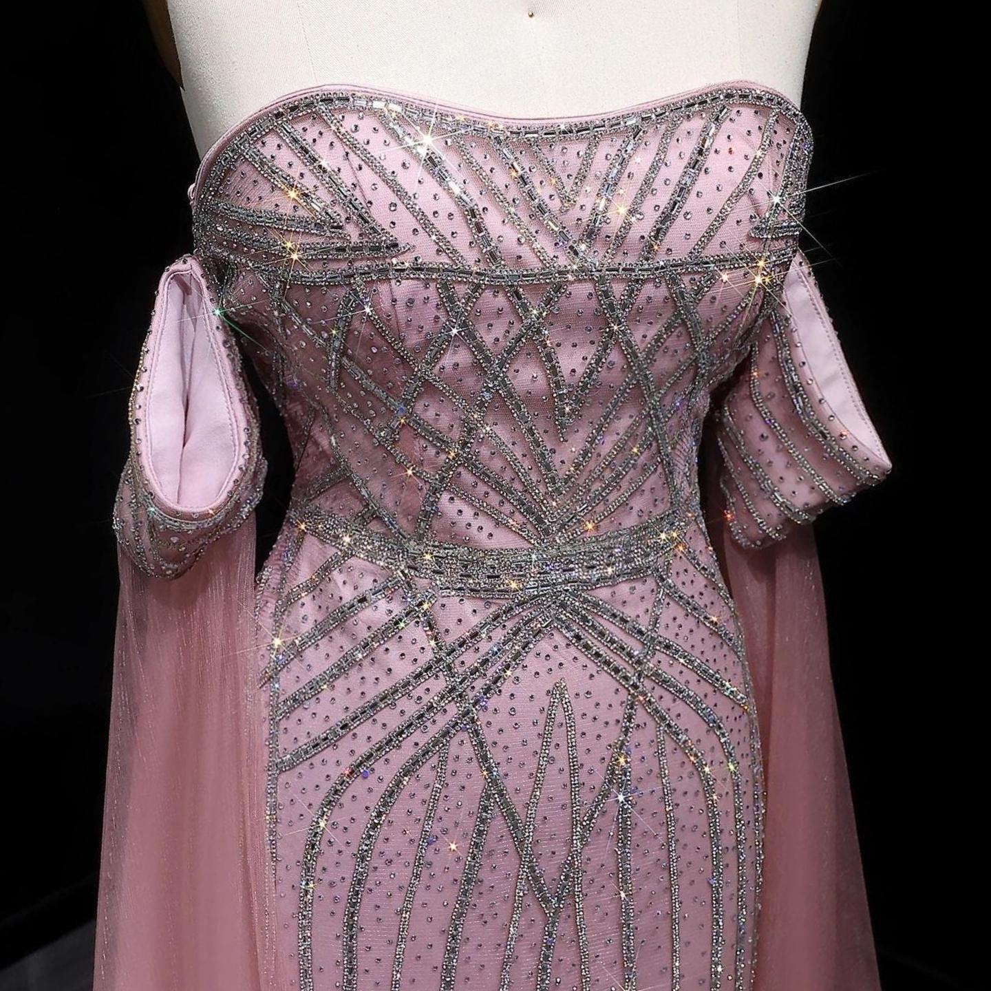 Aurelisse Cascade Sparkle Gown - Luxury Floor Length Dress