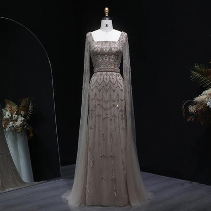 Aurielle Radiance Evening Gown – Floor Length Beaded Dress
