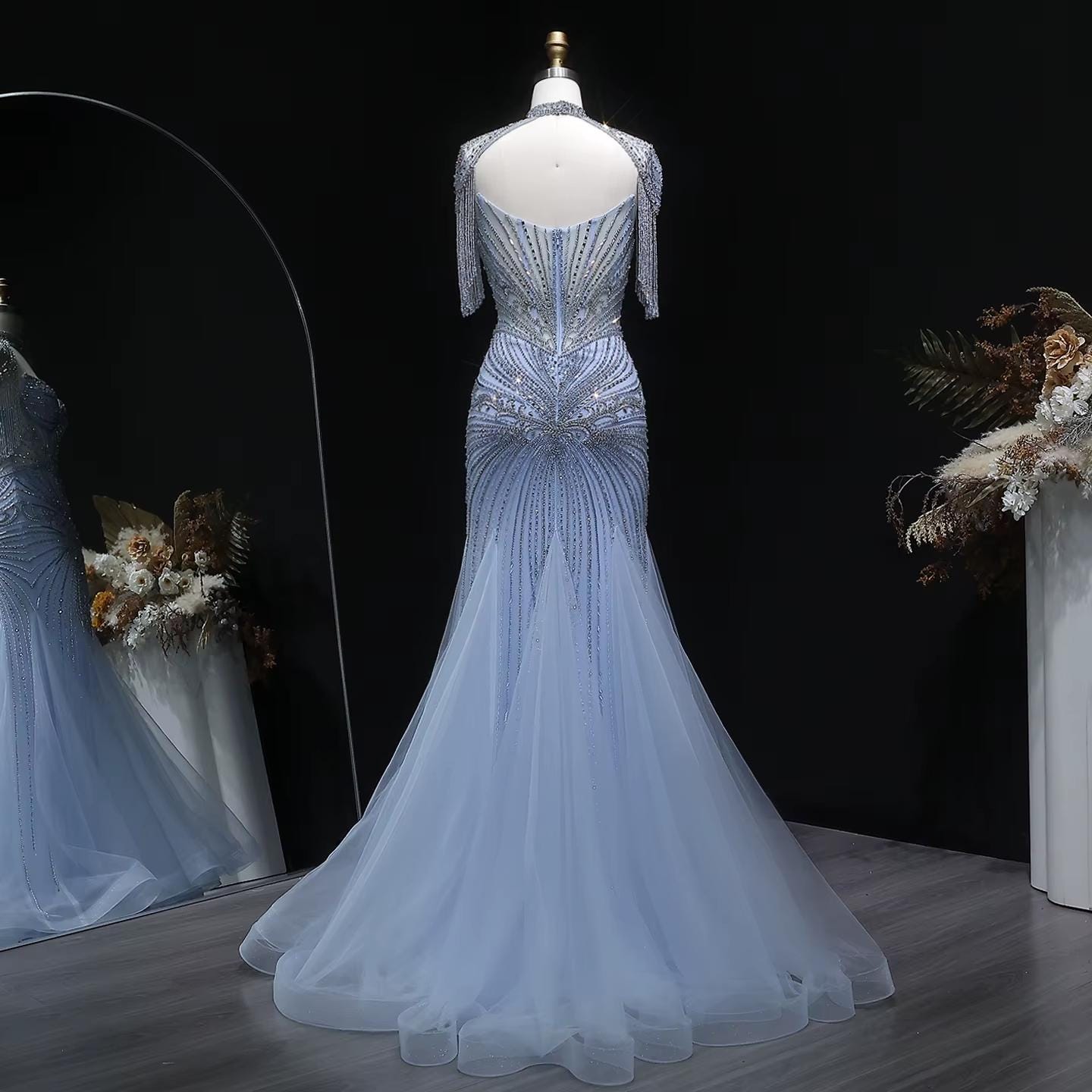 Valencia Aurora Mermaid Dress - Elegant Beaded Dress