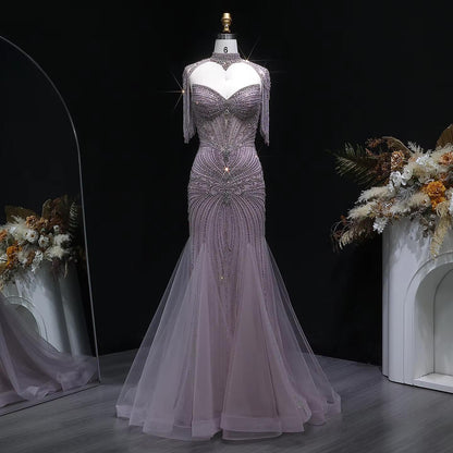 Valencia Aurora Mermaid Dress - Elegant Beaded Dress