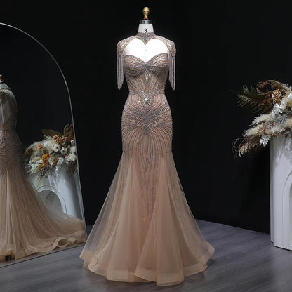 Valencia Aurora Mermaid Dress - Elegant Beaded Dress
