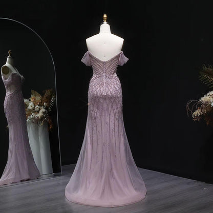 Veloura Essence Evening Gown – Beaded Floor-Length Party Dress