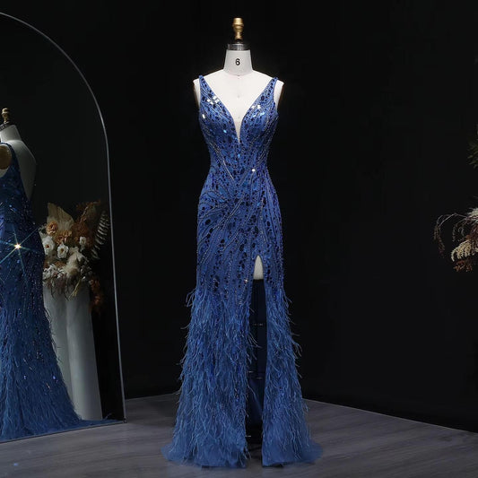 Arvienne Luxe Beaded Gown – Elegant Evening Floor Dress