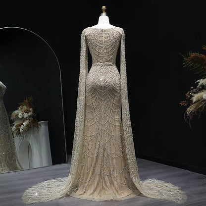 Ivoryelle Crystal Mermaid Dress - Beaded Party Gown