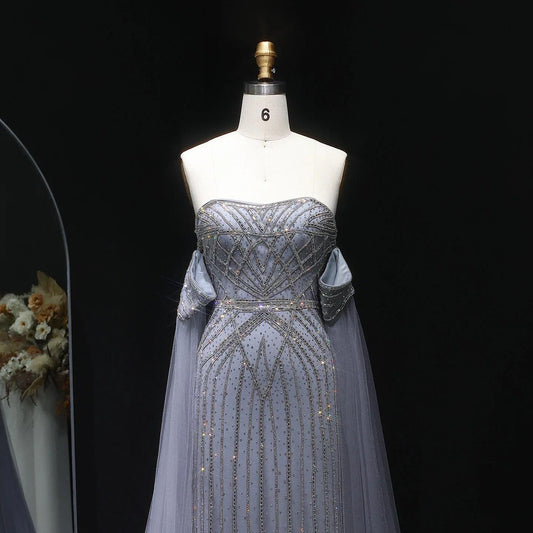 Aurelisse Cascade Sparkle Gown - Luxury Floor Length Dress