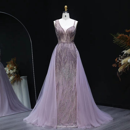 Miravelle Crystal A-Line Evening Gown - Subtle Shine Elegant Party Dress