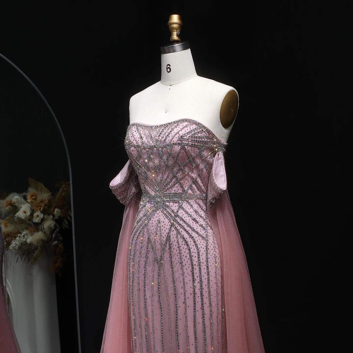 Aurelisse Cascade Sparkle Gown - Luxury Floor Length Dress