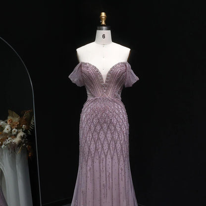 Veloura Essence Evening Gown – Beaded Floor-Length Party Dress