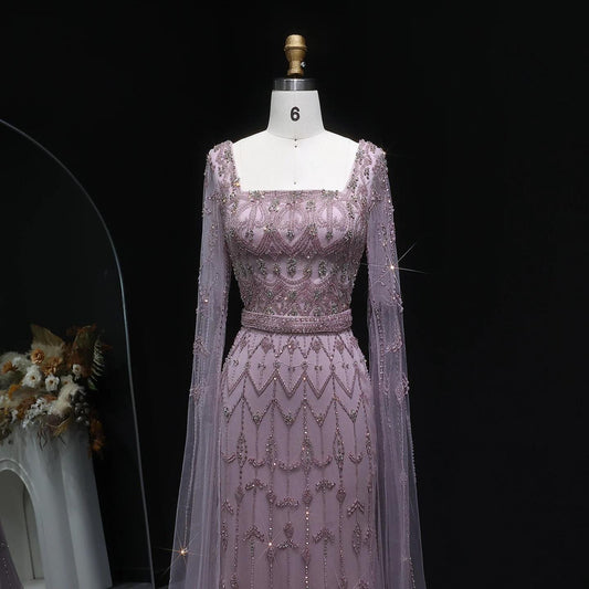 Aurielle Radiance Evening Gown – Floor Length Beaded Dress