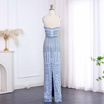 Celestia Beaded Evening Dress – Slim Fit Floor-Length Formal Gown