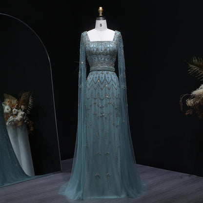 Aurielle Radiance Evening Gown – Floor Length Beaded Dress