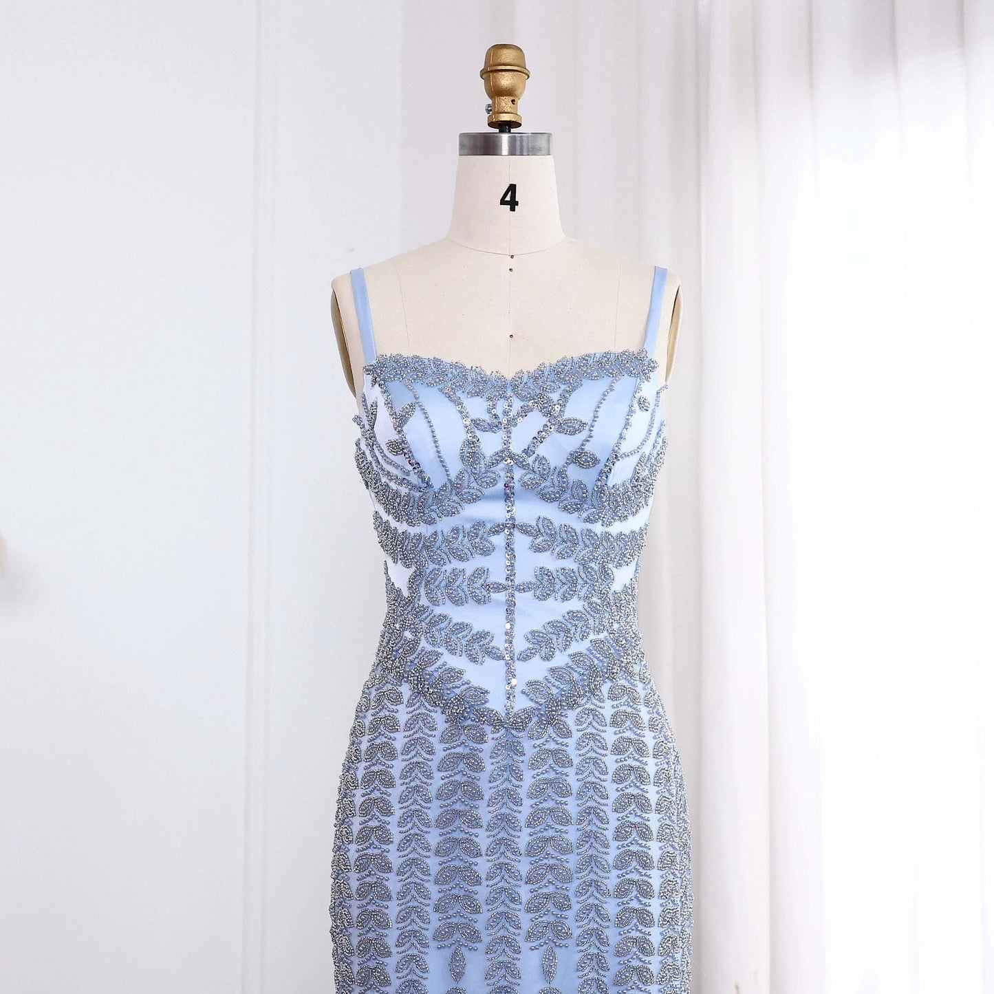 Celestia Beaded Evening Dress – Slim Fit Floor-Length Formal Gown