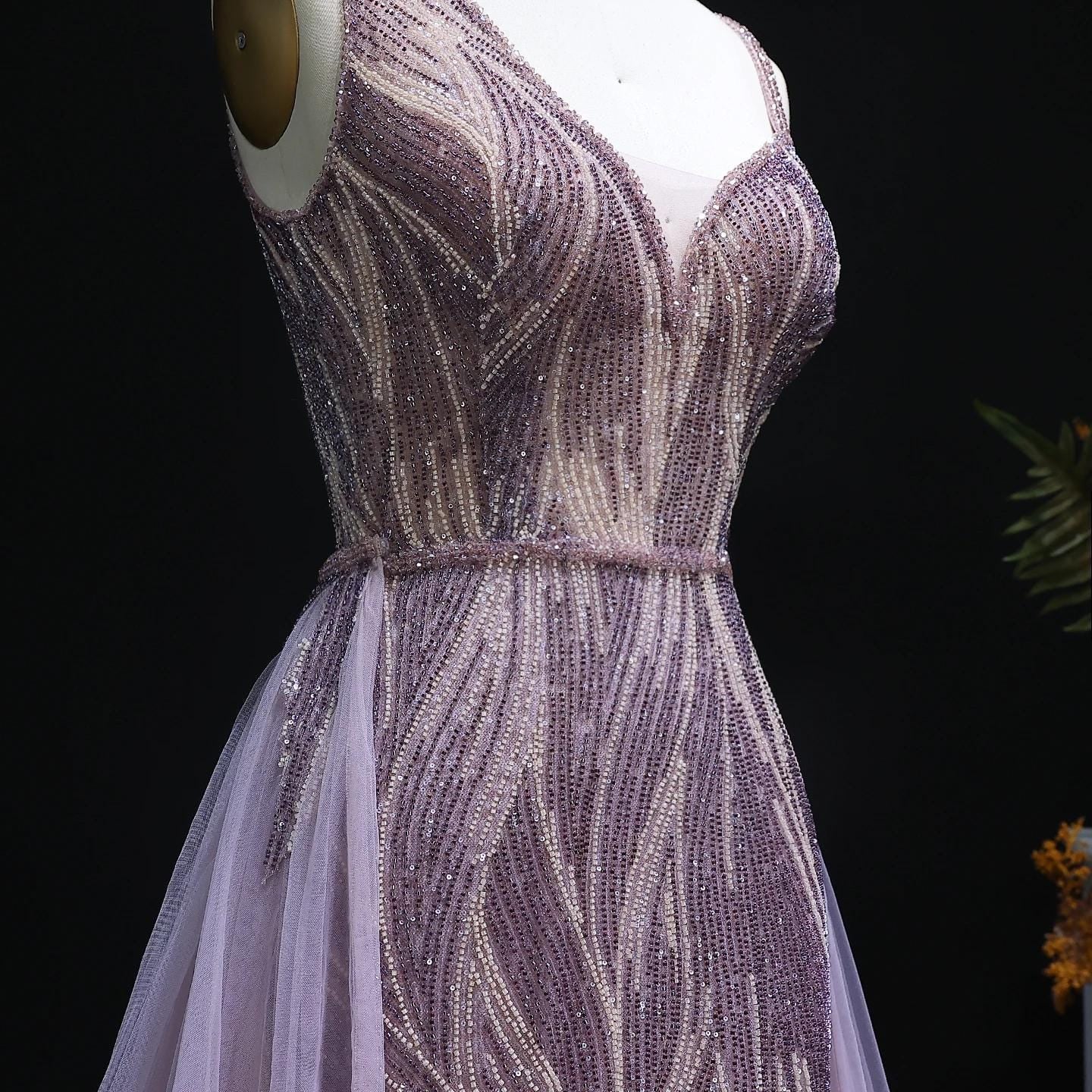 Miravelle Crystal A-Line Evening Gown - Subtle Shine Elegant Party Dress