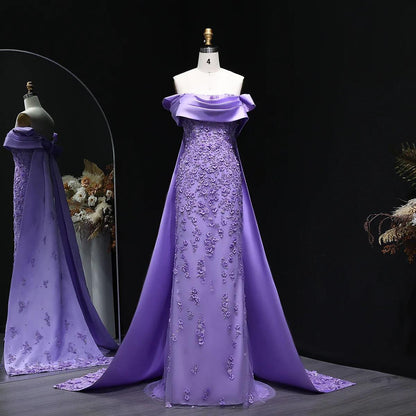 Kaelisse Floral Evening Dress – Luxury Beaded Formal Gown