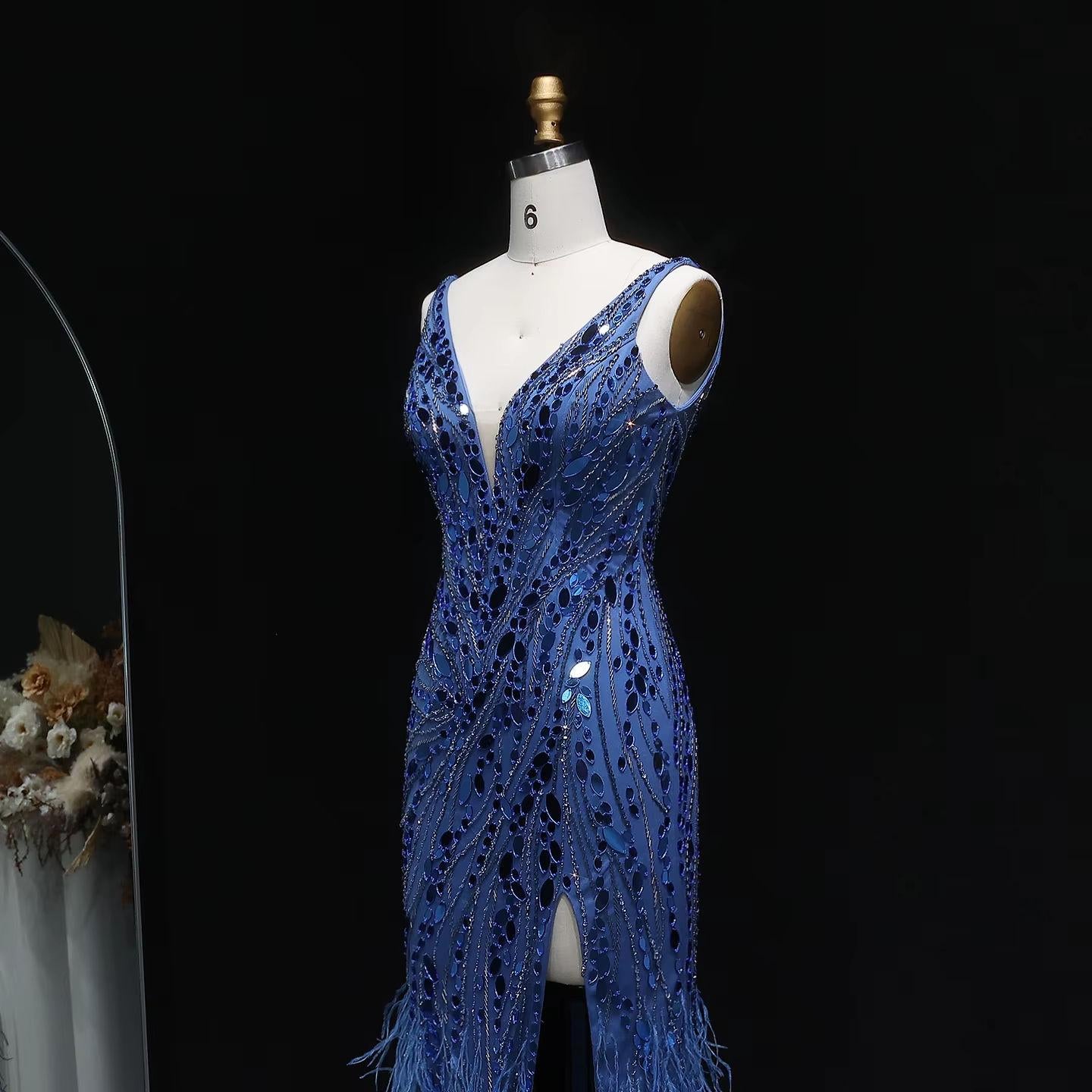 Arvienne Luxe Beaded Gown – Elegant Evening Floor Dress