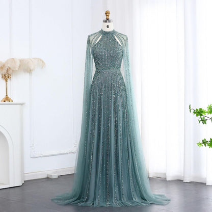 Zayliana A-Line Couture Gown - Beaded Evening Dress