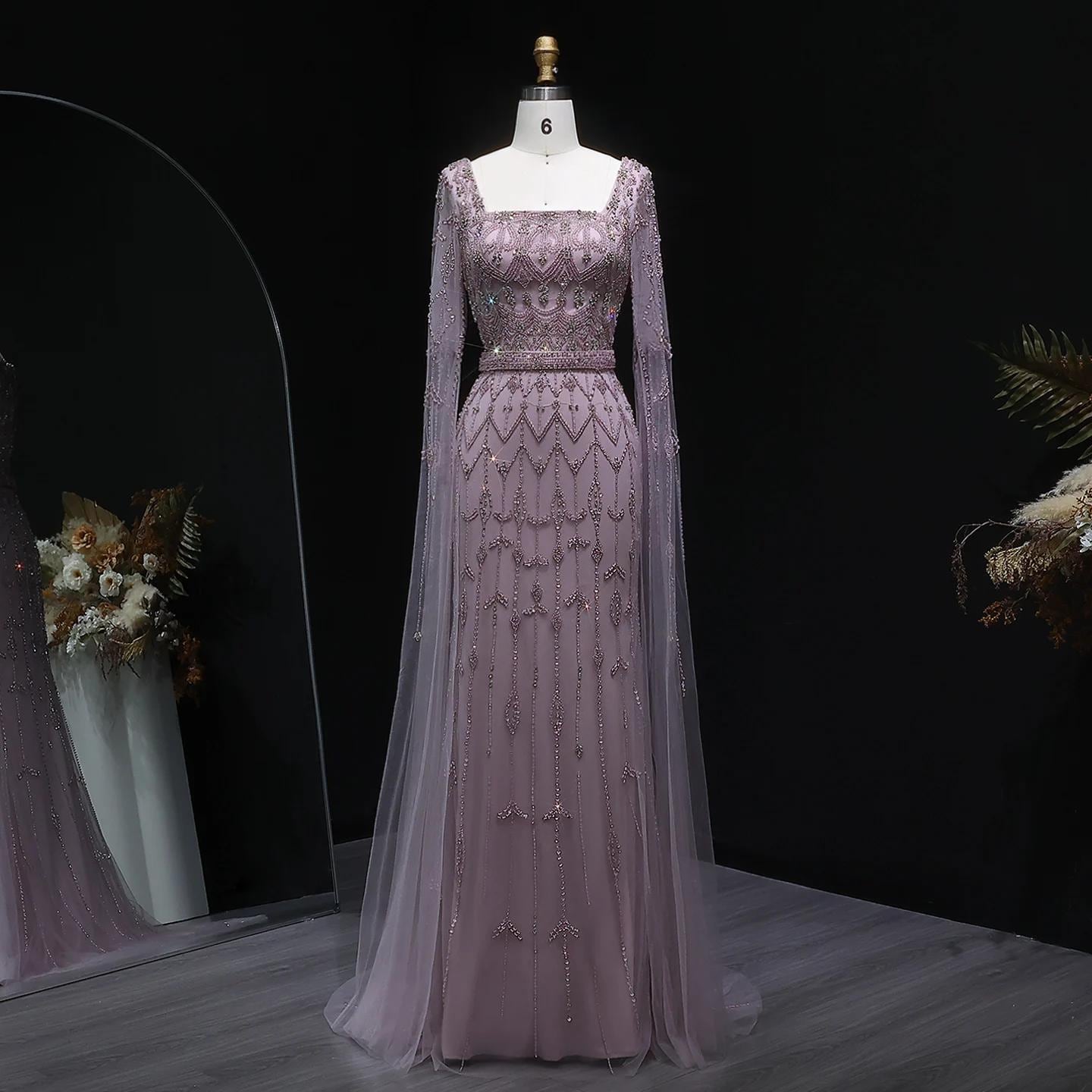 Aurielle Radiance Evening Gown – Floor Length Beaded Dress
