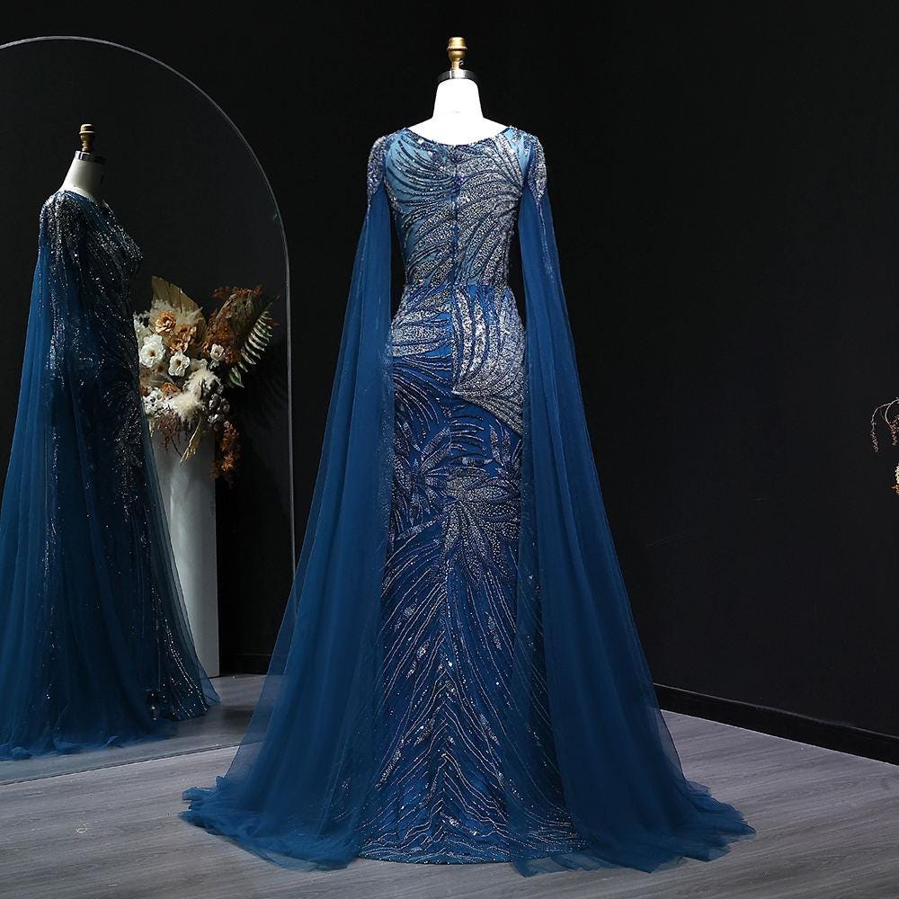 Evarisse Glow Beaded Dress – Elegant Evening Floor-Length Gown