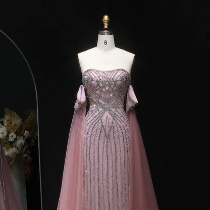 Aurelisse Cascade Sparkle Gown - Luxury Floor Length Dress