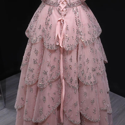 Ismeria Luxe Beaded Gown – Elegant Evening Party Dress