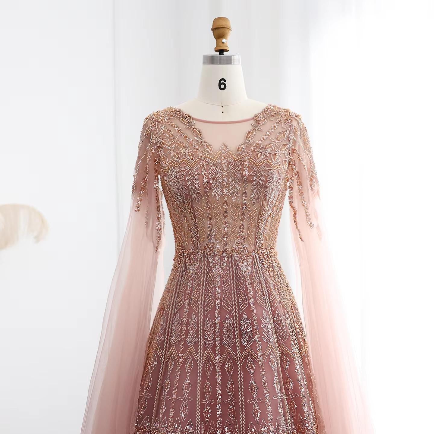 Aurelia Couture Dubai Gown - Beaded Evening Dress