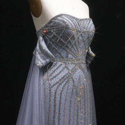 Aurelisse Cascade Sparkle Gown - Luxury Floor Length Dress