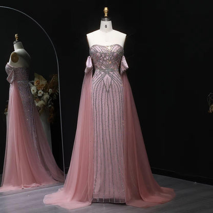 Aurelisse Cascade Sparkle Gown - Luxury Floor Length Dress