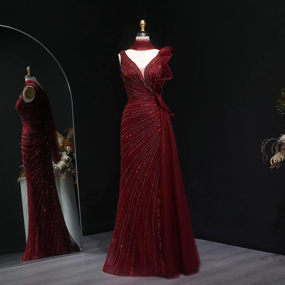 Selene Veil Evening Gown – Elegant Asymmetrical Gown