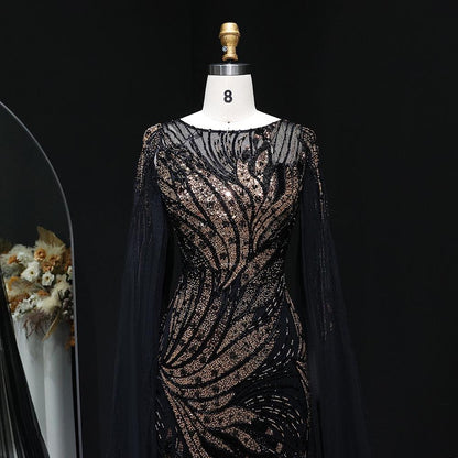 Evarisse Glow Beaded Dress – Elegant Evening Floor-Length Gown