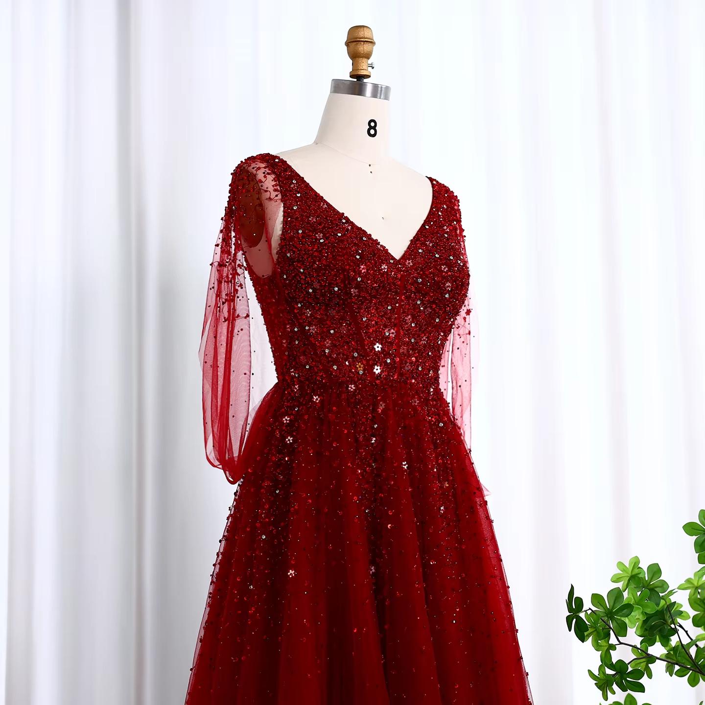 Scarlettine Beaded Cape Gown - Sparkling Couture Gown