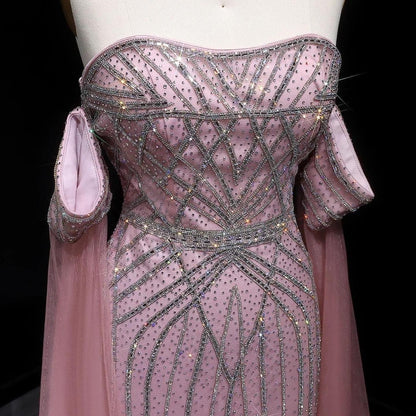 Aurelisse Cascade Sparkle Gown - Luxury Floor Length Dress