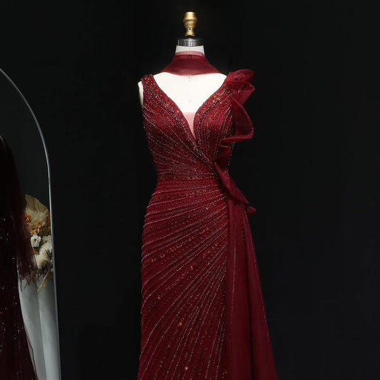 Selene Veil Evening Gown – Elegant Asymmetrical Gown