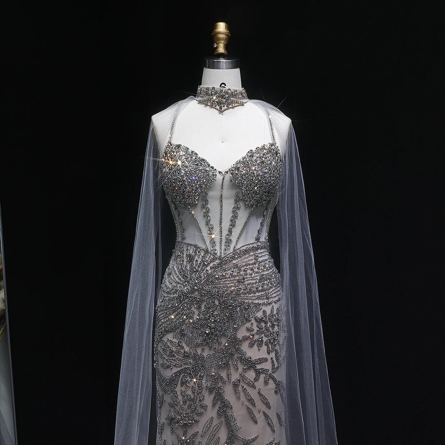Lumina Glow Evening Gown – Beaded Evening Dress