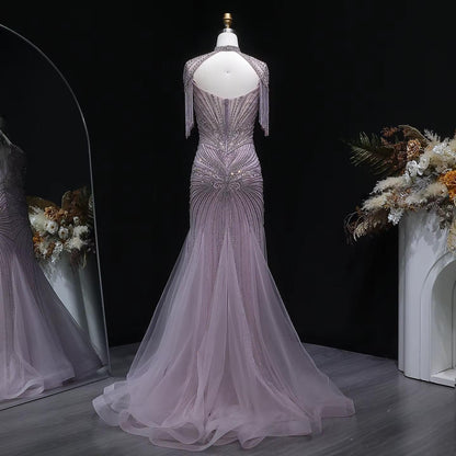 Valencia Aurora Mermaid Dress - Elegant Beaded Dress