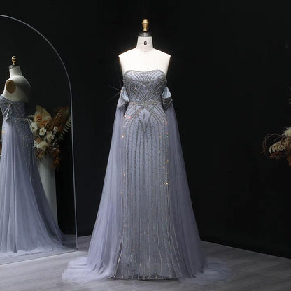 Aurelisse Cascade Sparkle Gown - Luxury Floor Length Dress