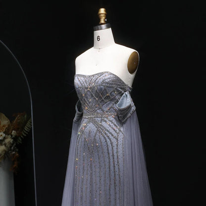 Aurelisse Cascade Sparkle Gown - Luxury Floor Length Dress