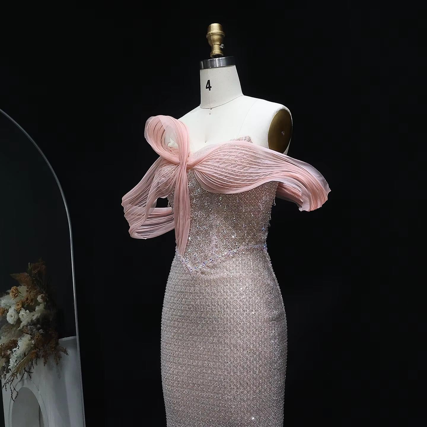 Elara Off-Shoulder Evening Dress - Chic Party Dress