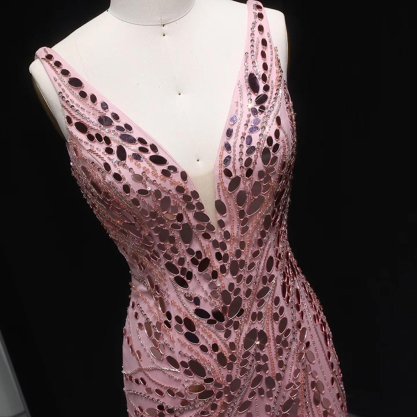 Arvienne Luxe Beaded Gown – Elegant Evening Floor Dress